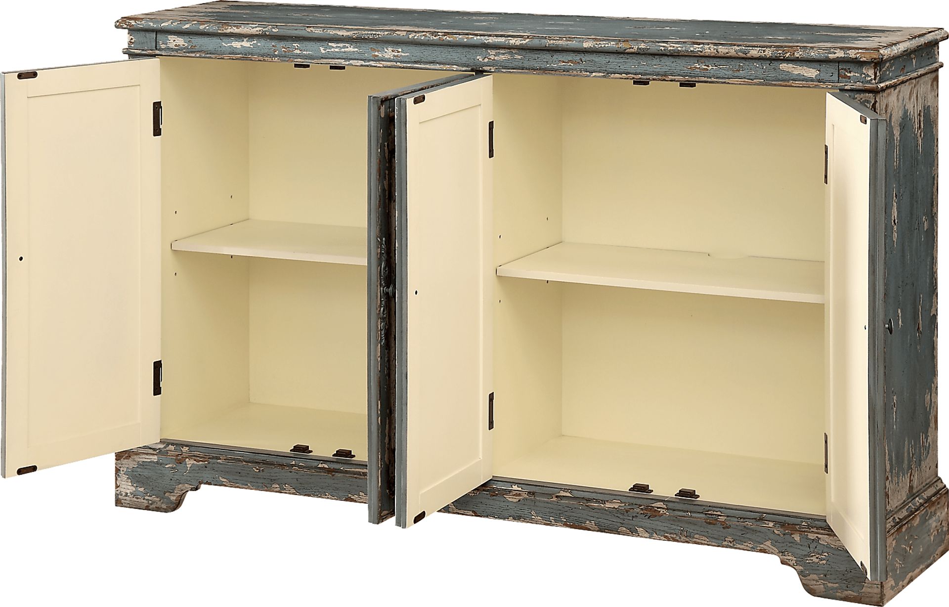 Wester Road Blue 4 Door Credenza - Image 3