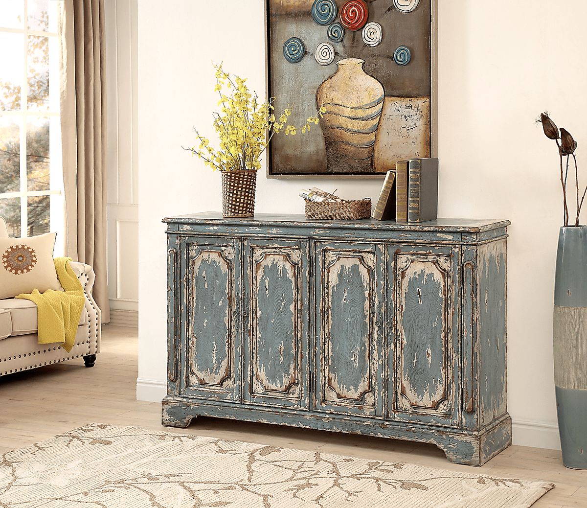Wester Road Blue Colors Credenza | Rooms to Go