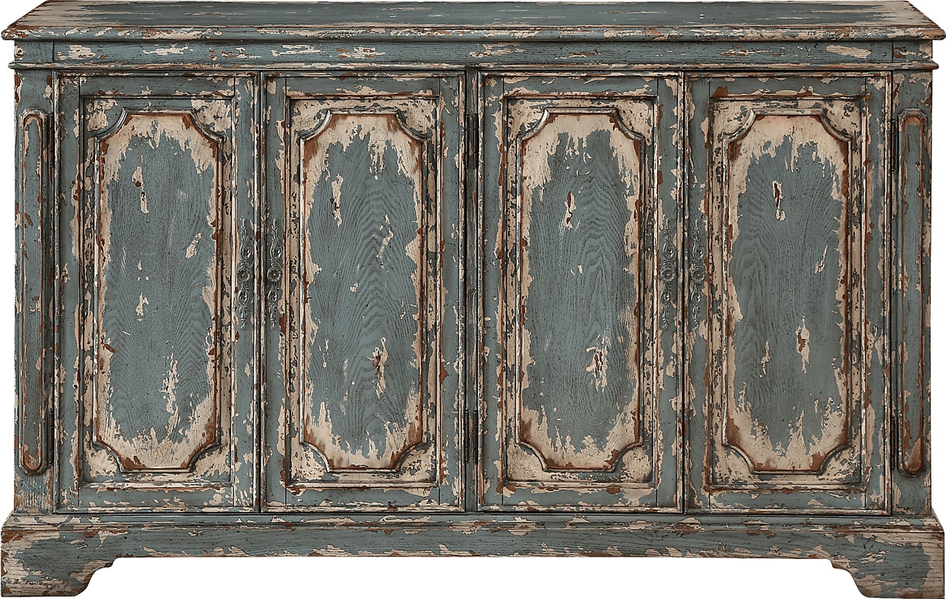 Wester Road Blue 4 Door Credenza - Image 1