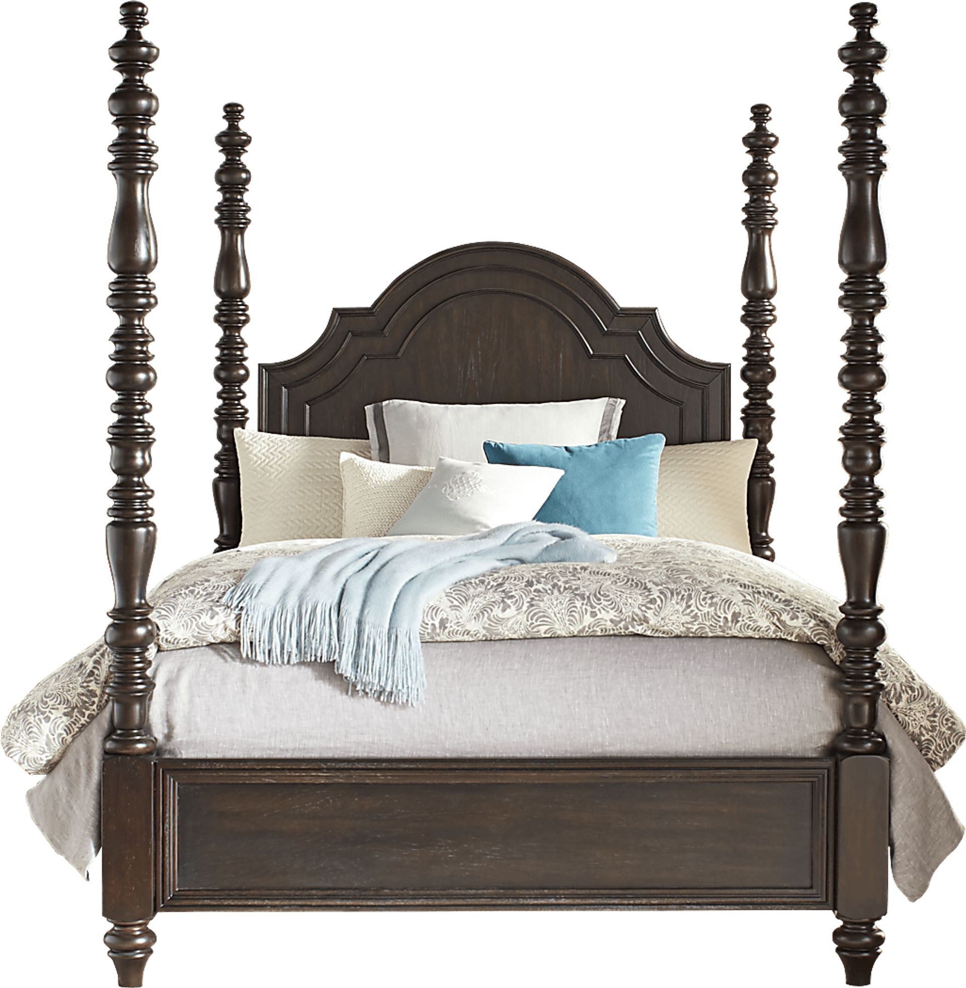 Westerleigh Oak 4 Pc King High Poster Bed - Image 1