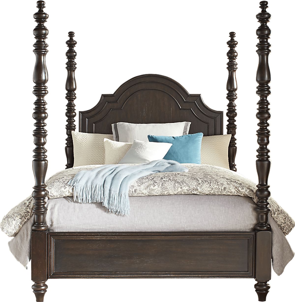 Westerleigh Dark Oak Wood 4 Pc King Bed | Rooms to Go