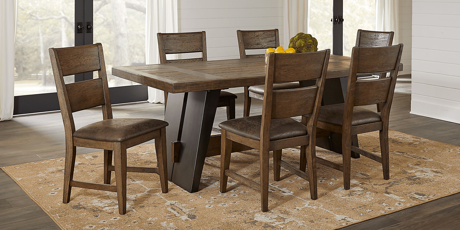Western Springs Brown 5 Pc Dining Room - Image 1