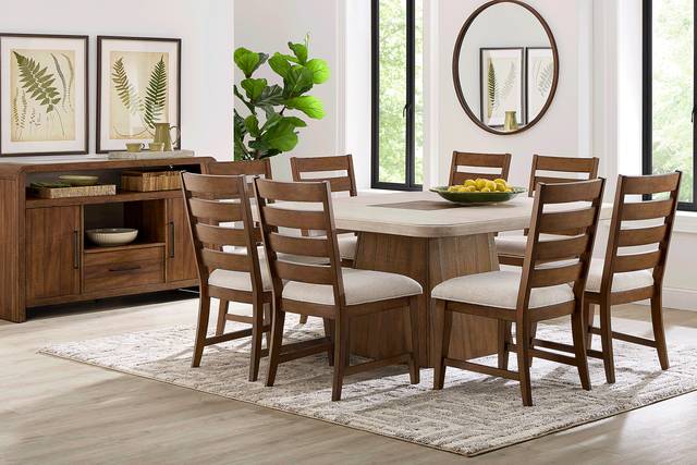Westham Cream 7 Pc Dining Room with Ladder Back Chairs - Thumbnail - Image 1