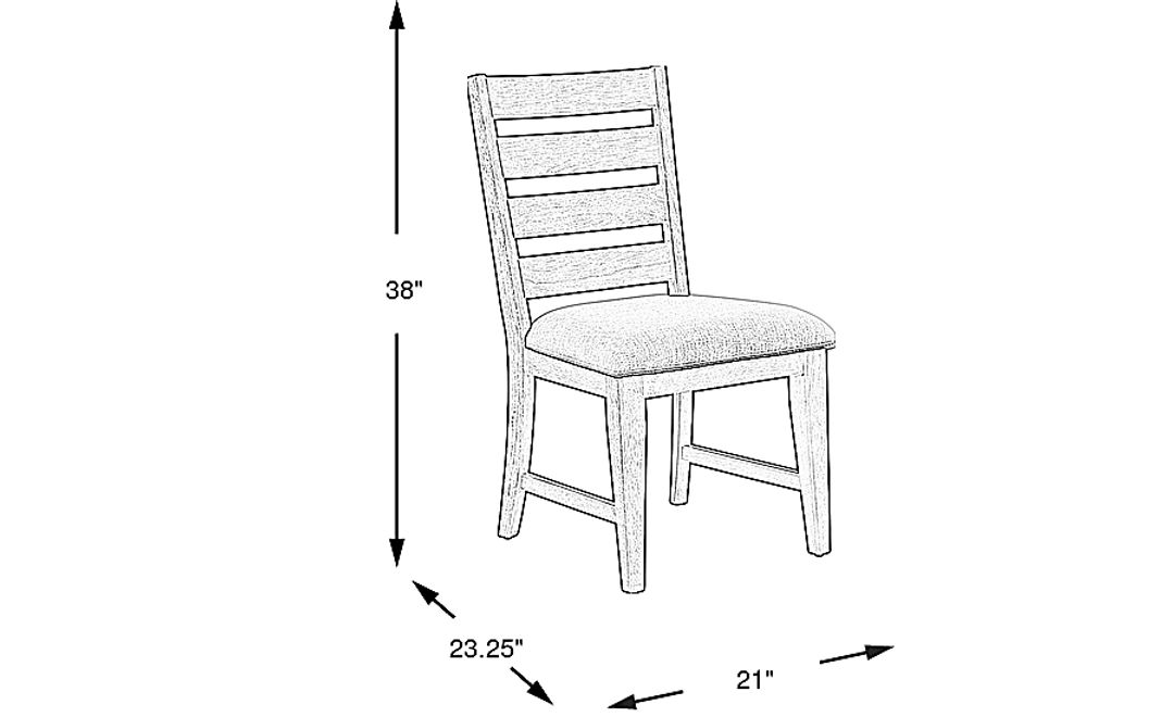 Westham Cream Ladder Back Side Chair