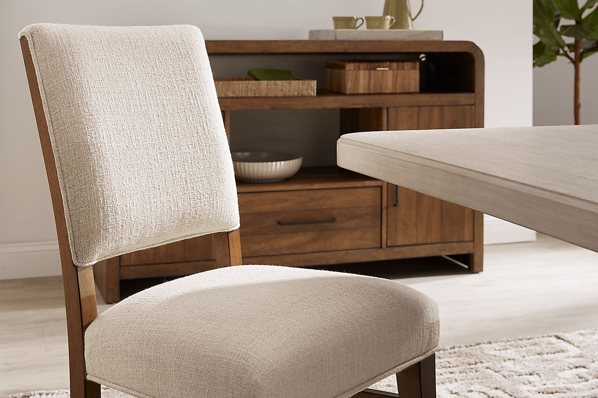 Westham Cream 5 Pc Dining Room with Upholstered Chairs - Image 8