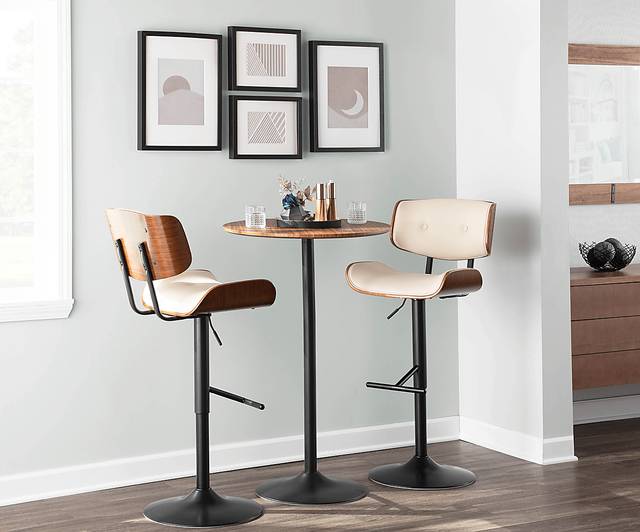 Westhues Cream Adjustable Barstool, Set of 2 - Thumbnail - Image 2
