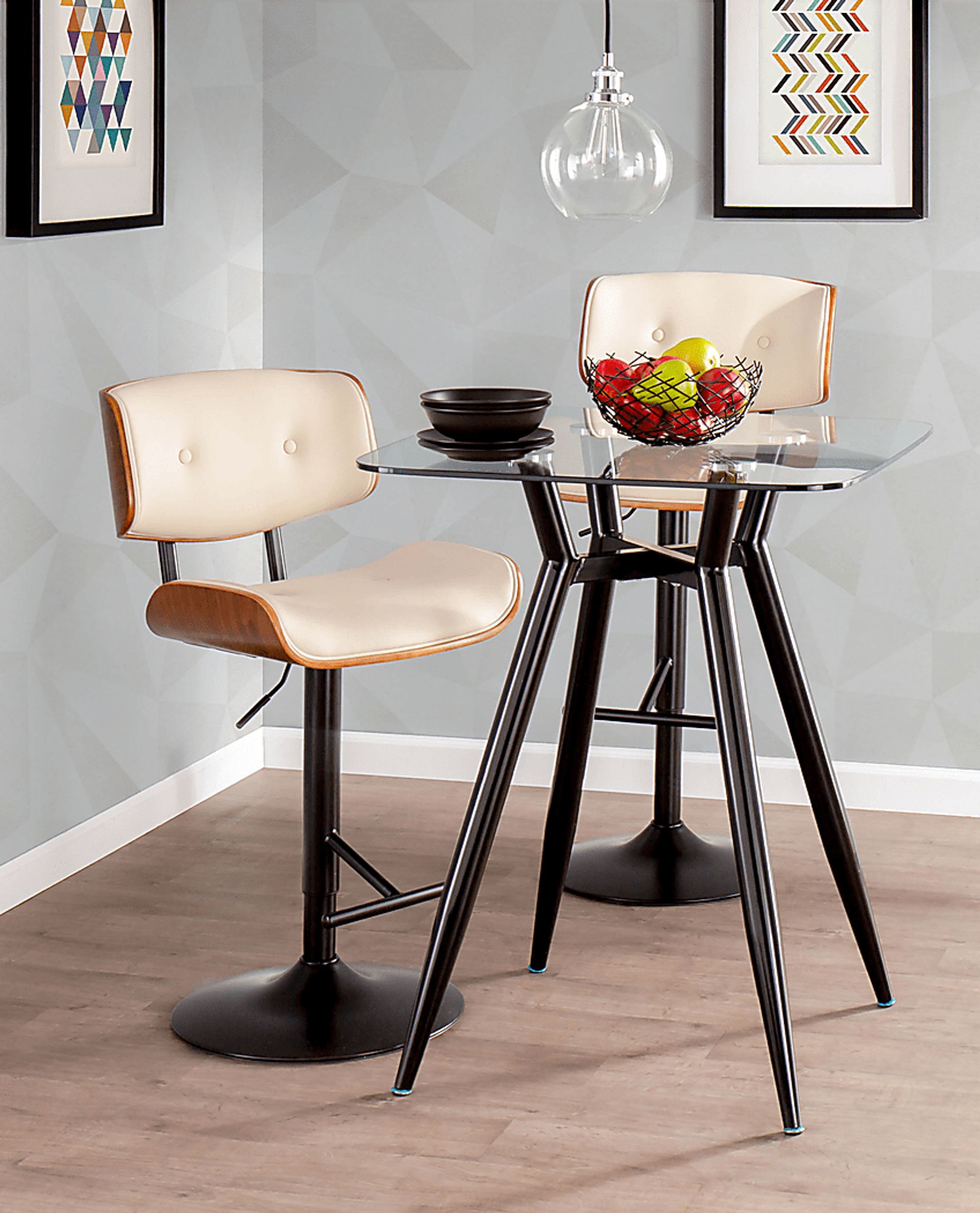 Westhues Cream Adjustable Barstool, Set of 2 - Image 3