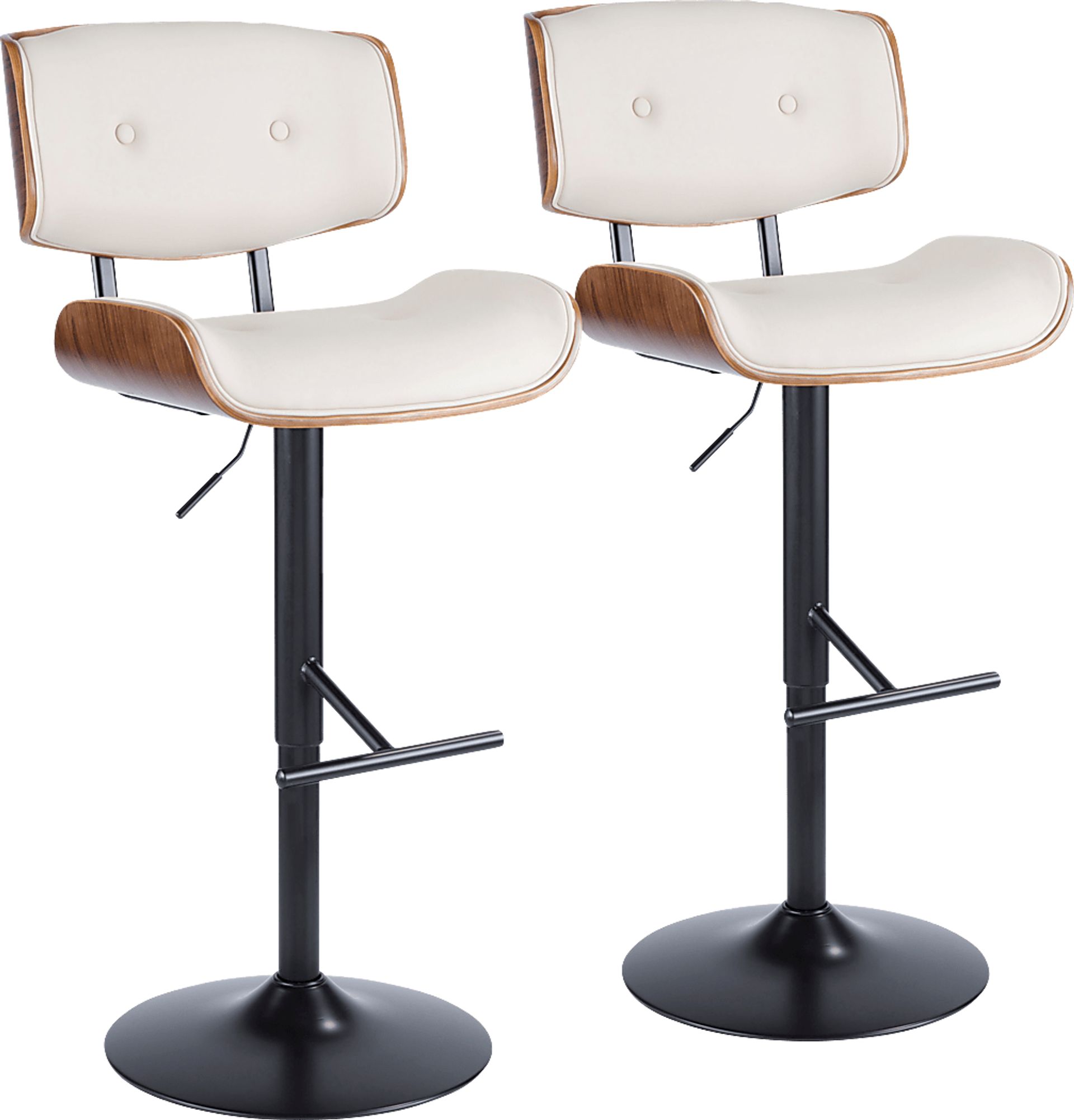 Westhues Cream Adjustable Barstool, Set of 2 - Image 1