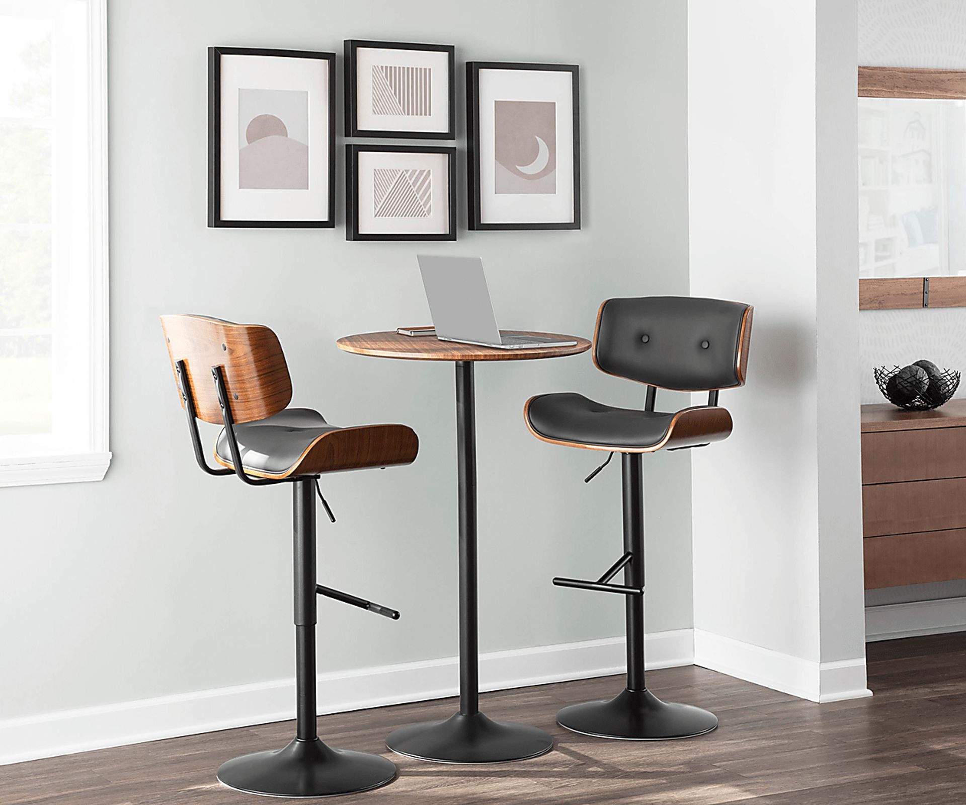 Westhues Gray Adjustable Barstool, Set of 2 - Image 3