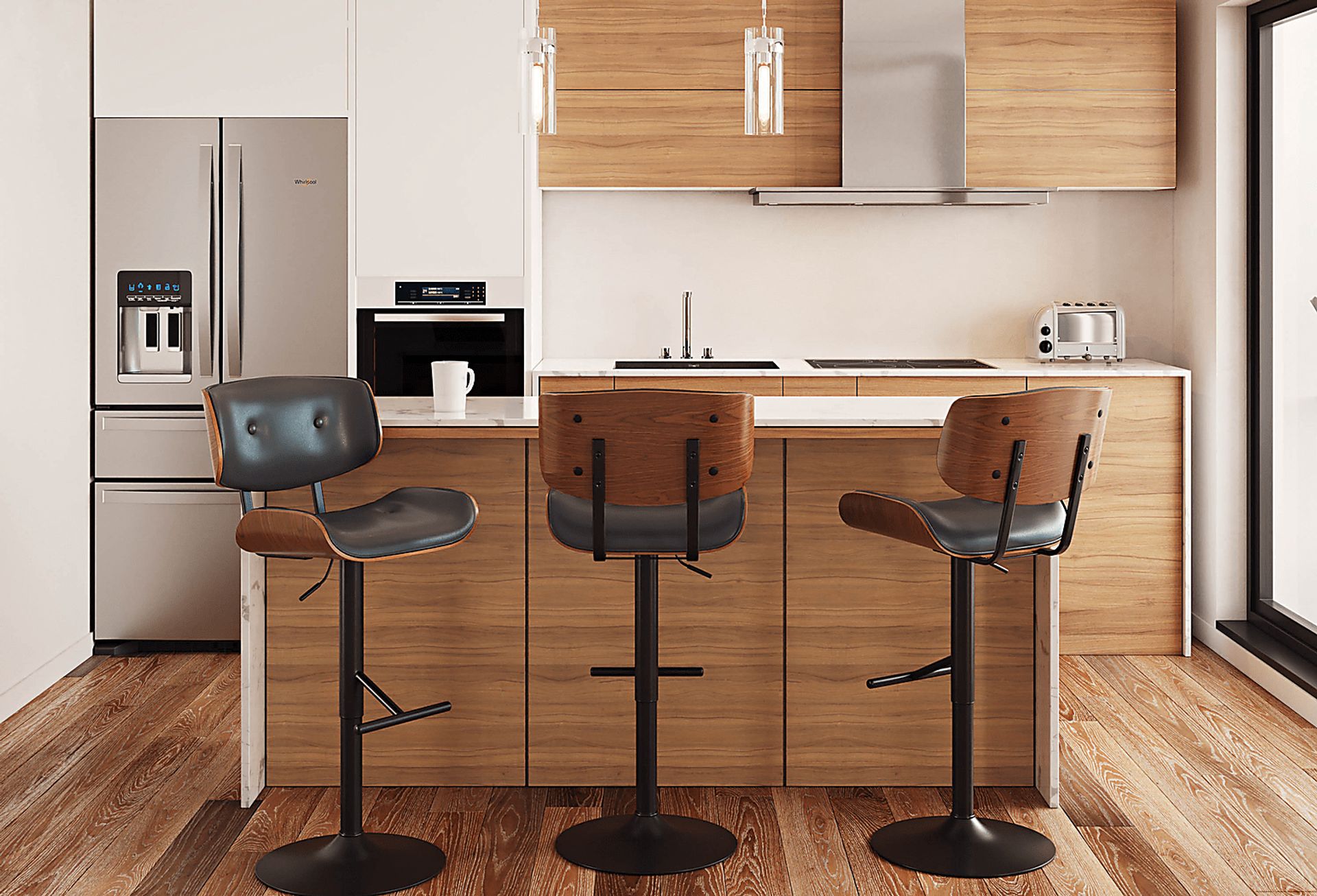Westhues Gray Adjustable Barstool, Set of 2 - Image 7
