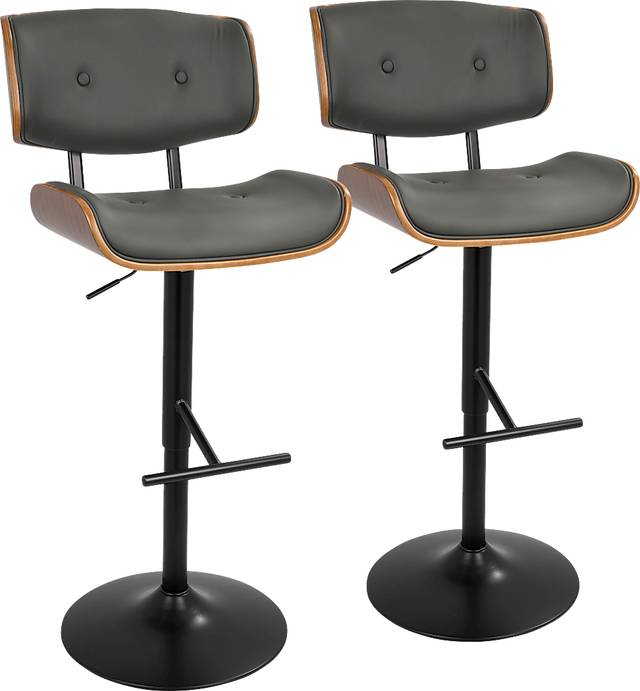 Westhues Gray Adjustable Barstool, Set of 2 - Thumbnail - Image 1