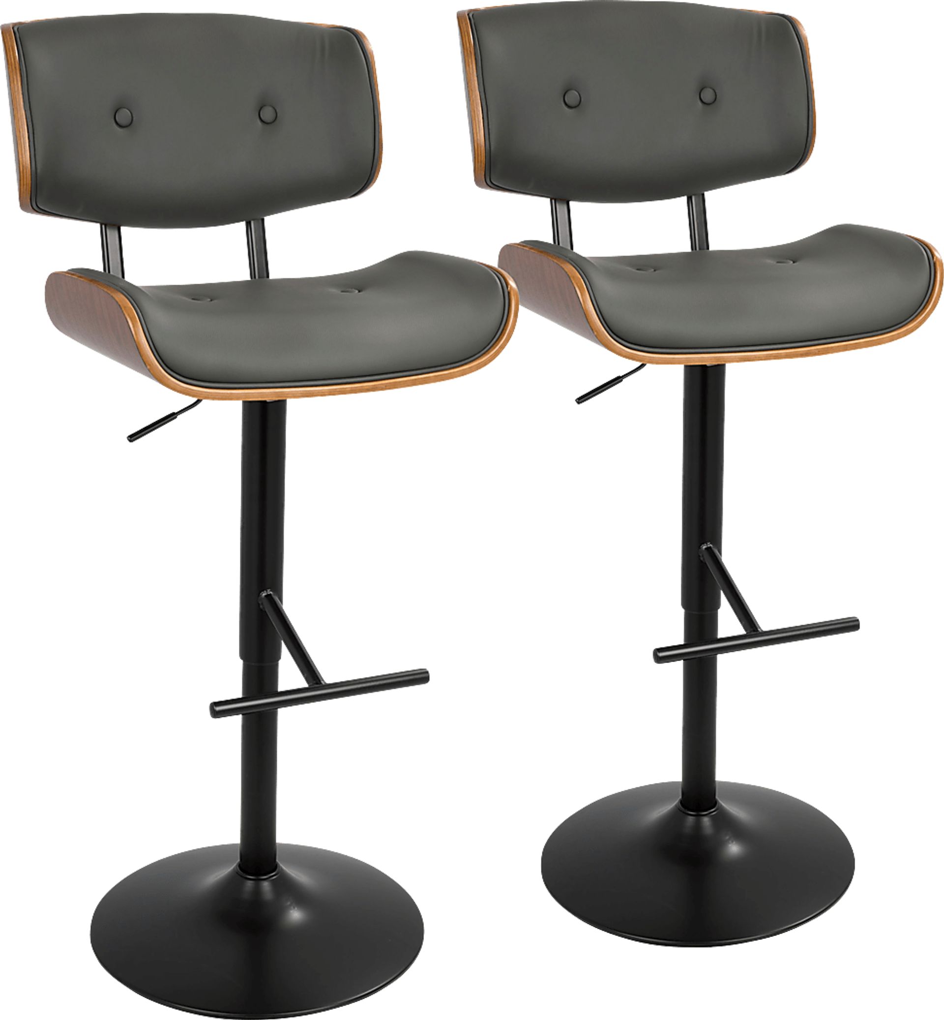 Westhues Gray Adjustable Barstool, Set of 2 - Image 1