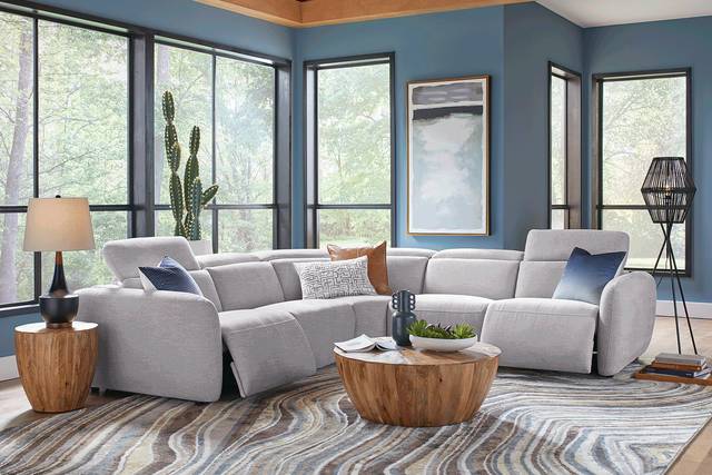 Westlake Light Gray 5 Pc Dual Power Reclining Sectional - Thumbnail - Image 2