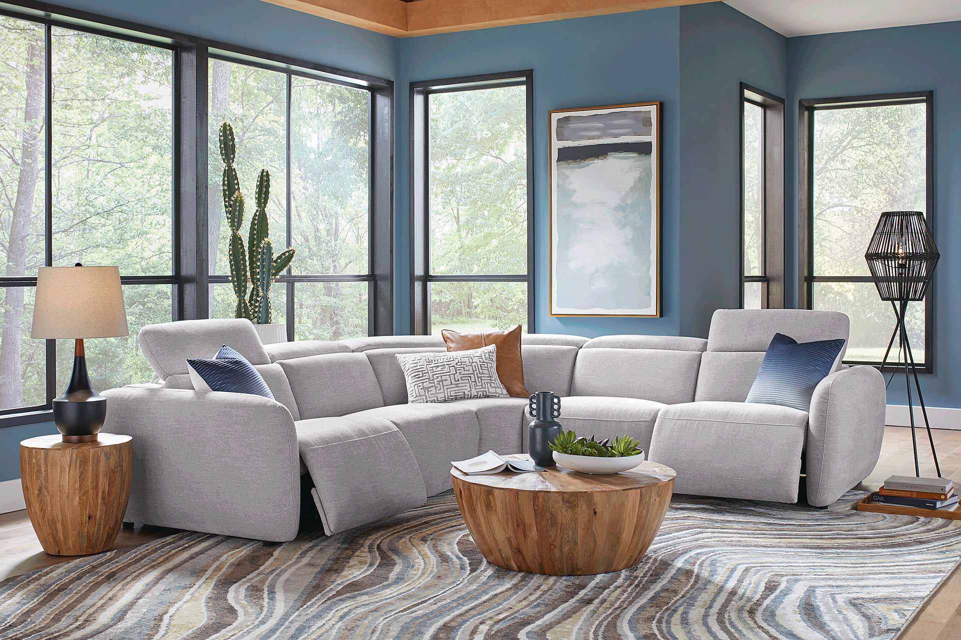 Westlake Light Gray 8 Pc Sectional Living Room - Image 1