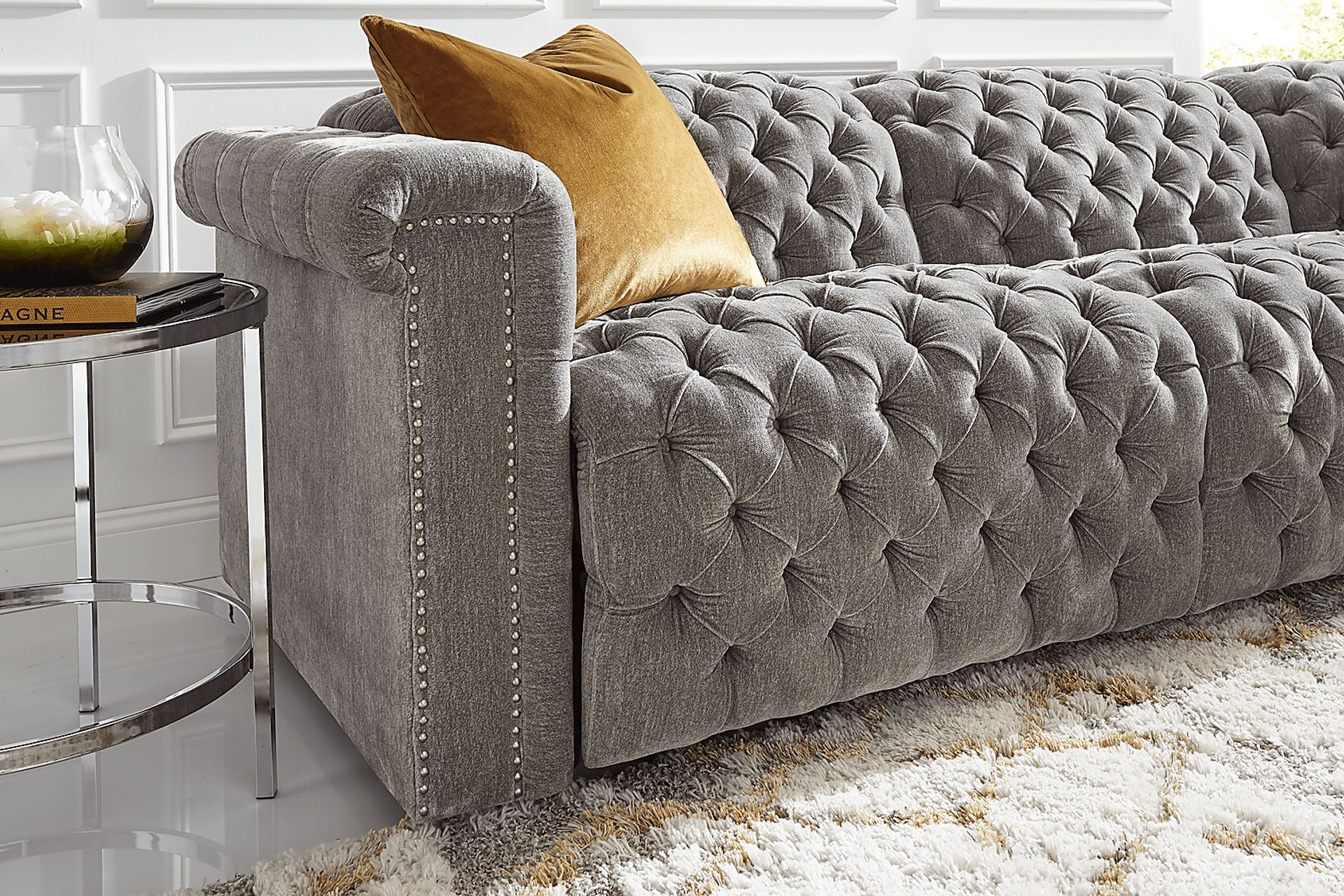 Westminster Gray 7 Pc Dual Power Reclining Sectional Living Room - Image 4