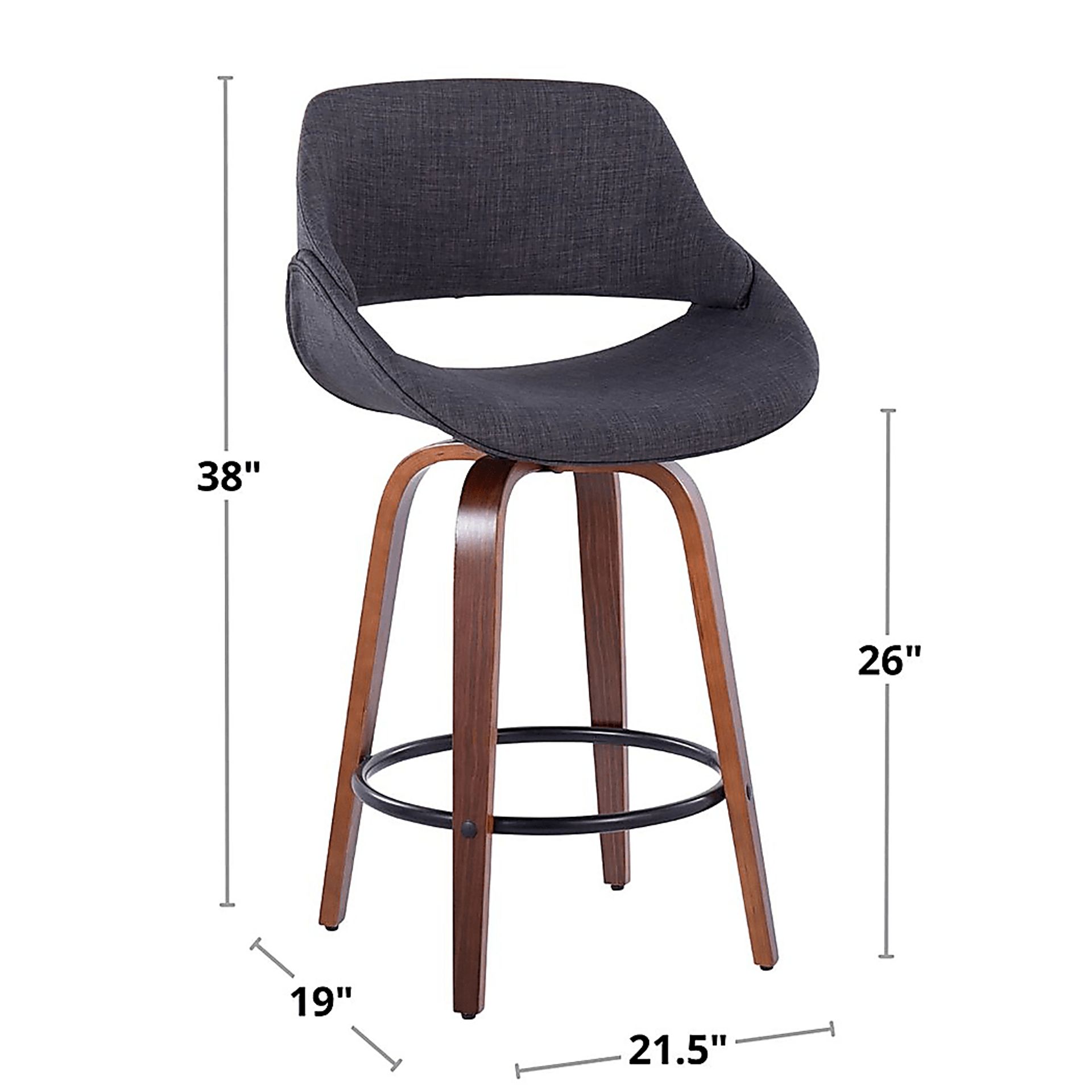 Westnedge Blue Swivel Counter Height Stool, Set of 2 - Image 12