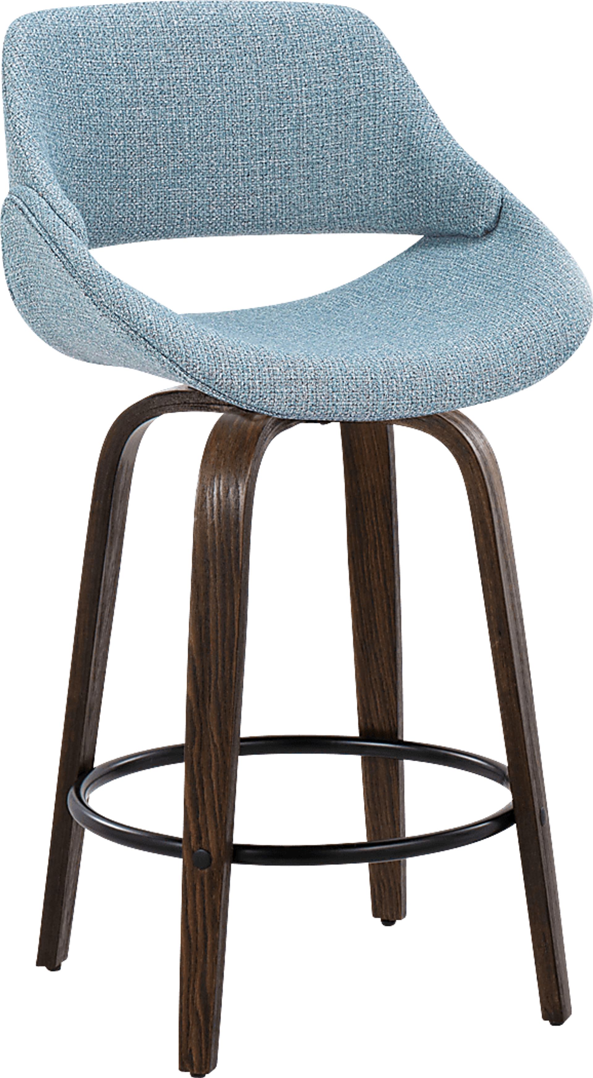 Westnedge Blue Swivel Counter Height Stool, Set of 2 - Image 3