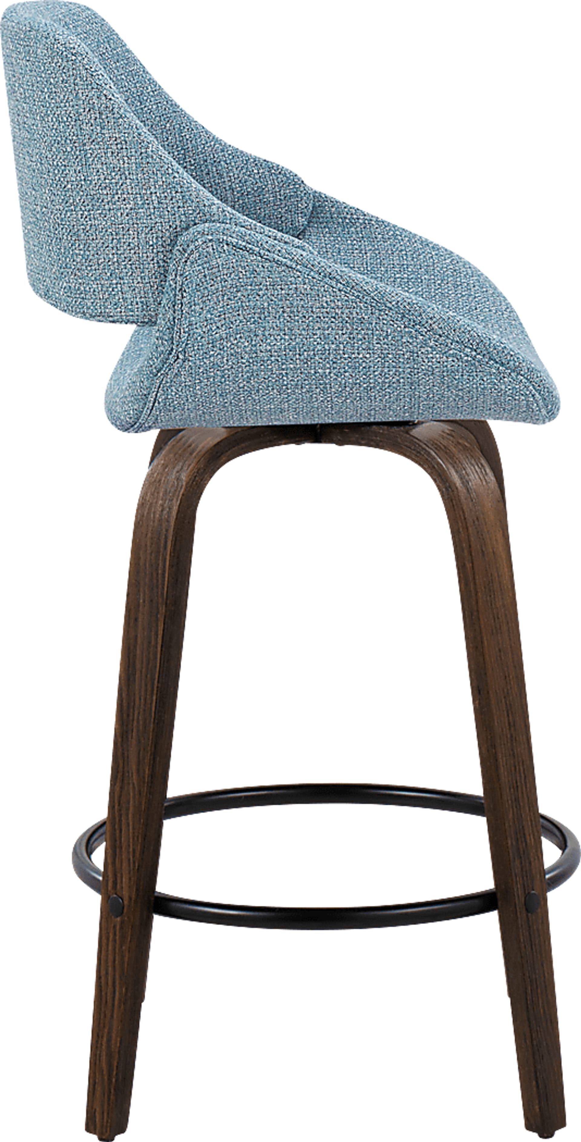 Westnedge Blue Swivel Counter Height Stool, Set of 2 - Image 7