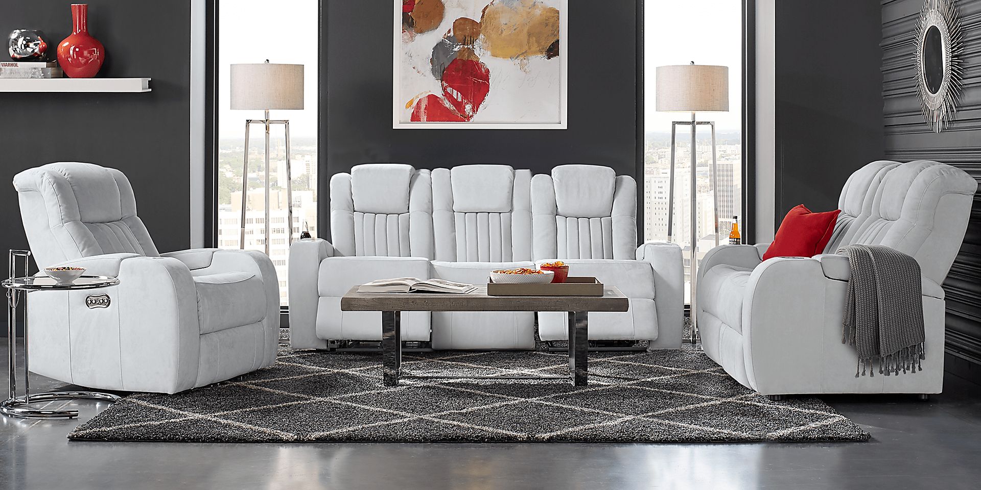 Weston Light Gray 2 Pc Living Room - Image 1