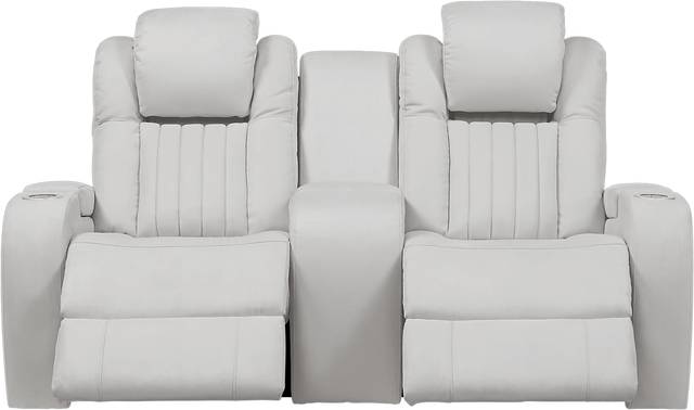 Weston Light Gray Power Reclining Console Loveseat - Thumbnail - Image 2