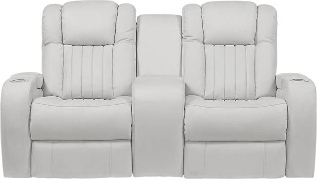 Weston Light Gray Power Reclining Console Loveseat - Thumbnail - Image 1