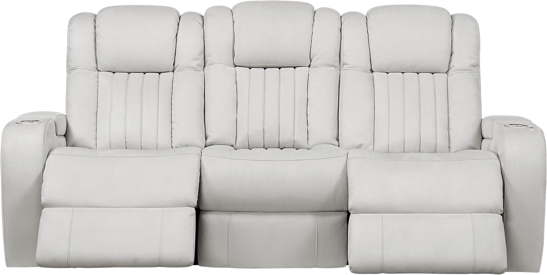 Weston Light Gray Power Reclining Sofa - Image 2
