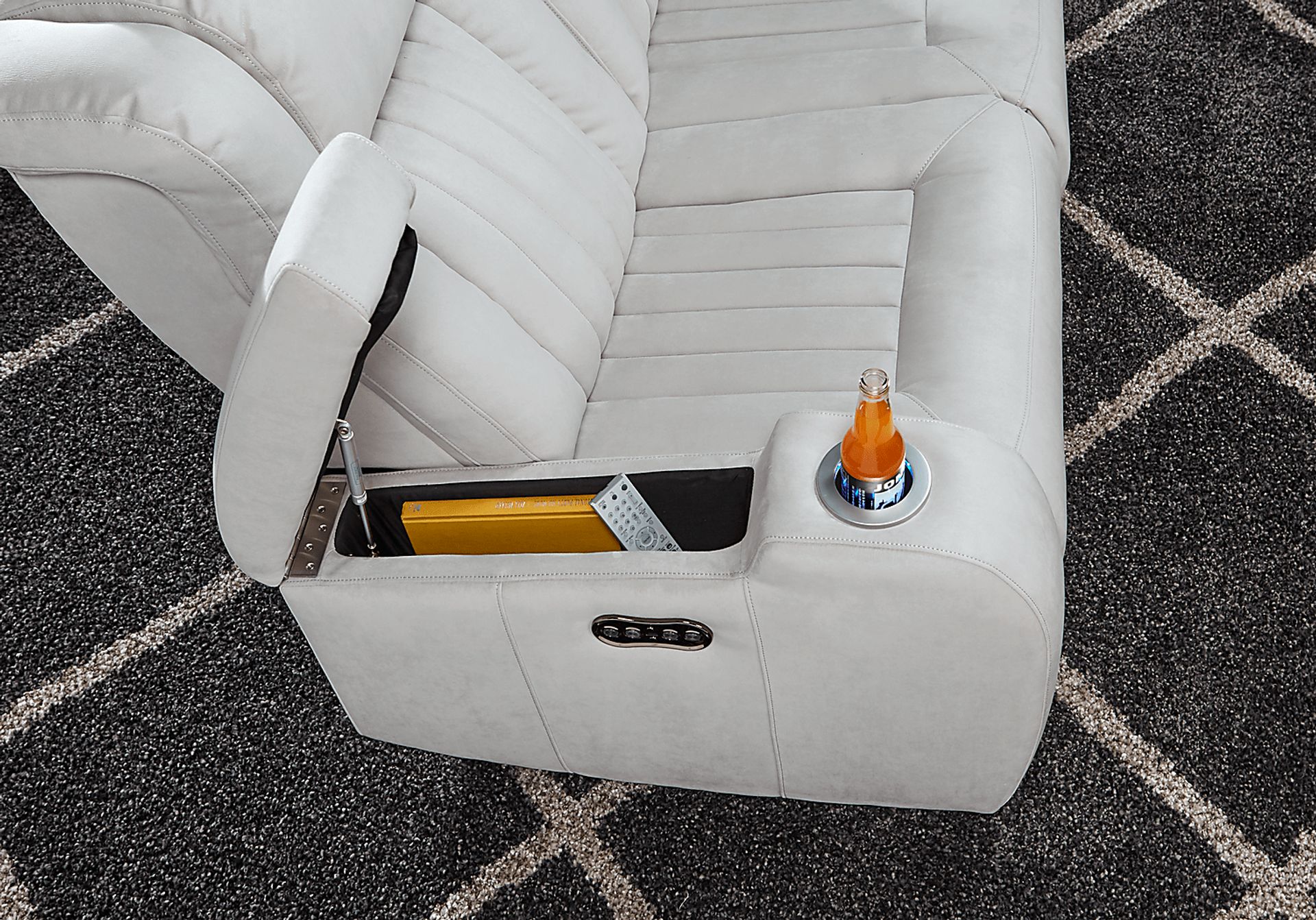 Weston Light Gray Power Reclining Sofa - Image 4