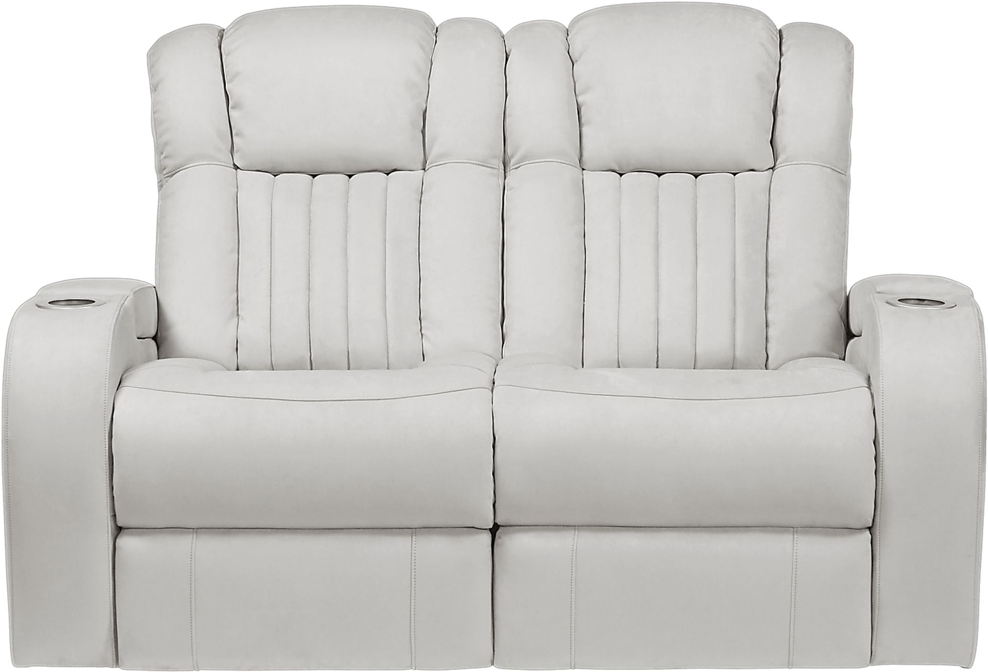 Weston Light Gray Stationary Loveseat - Image 1