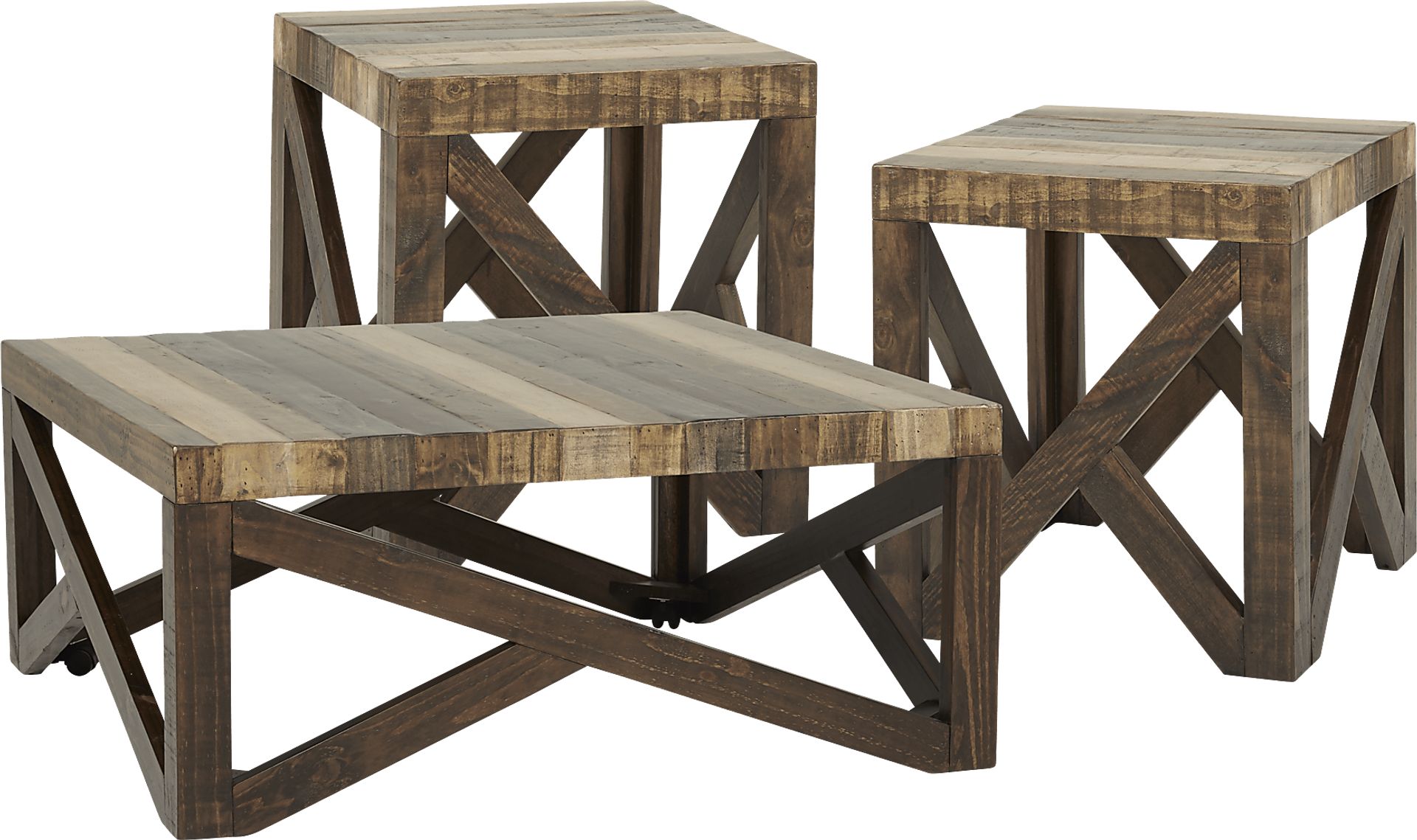 Westover Hills Brown 3 Pc Table Set - Image 1