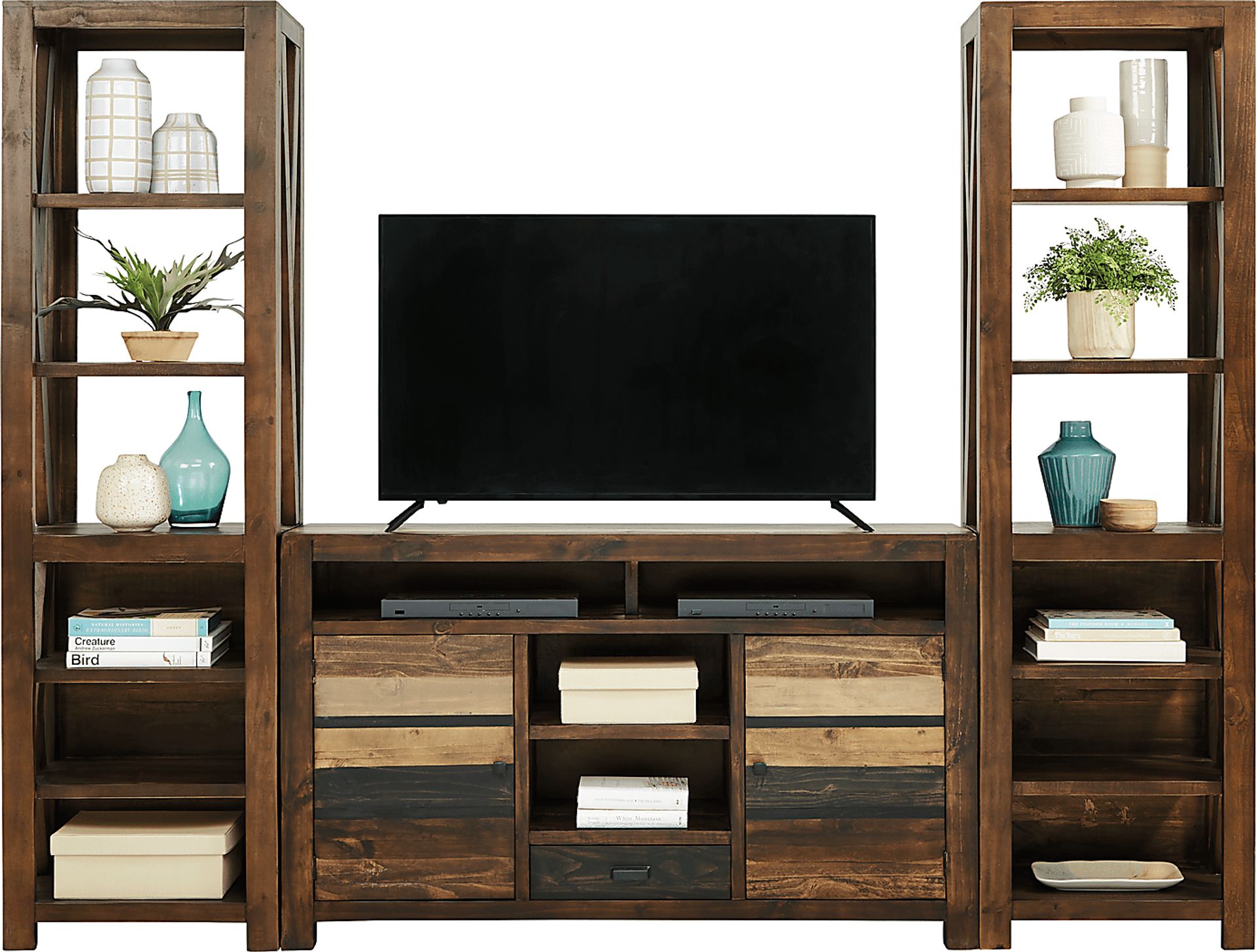 Westover Hills Brown 3 Pc Wall Unit with 60 in. Console - Image 2