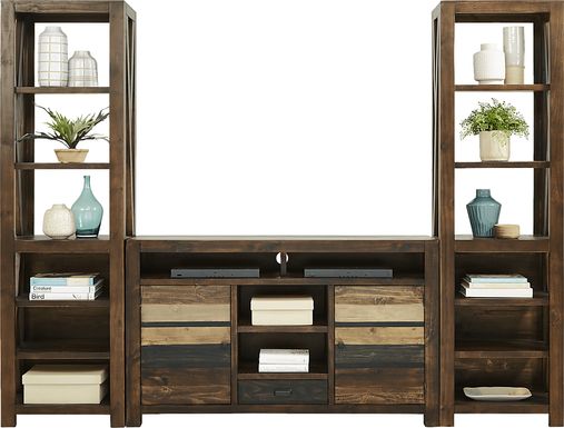 Westover Hills Brown 3 Pc Wall Unit with 60 in. Console