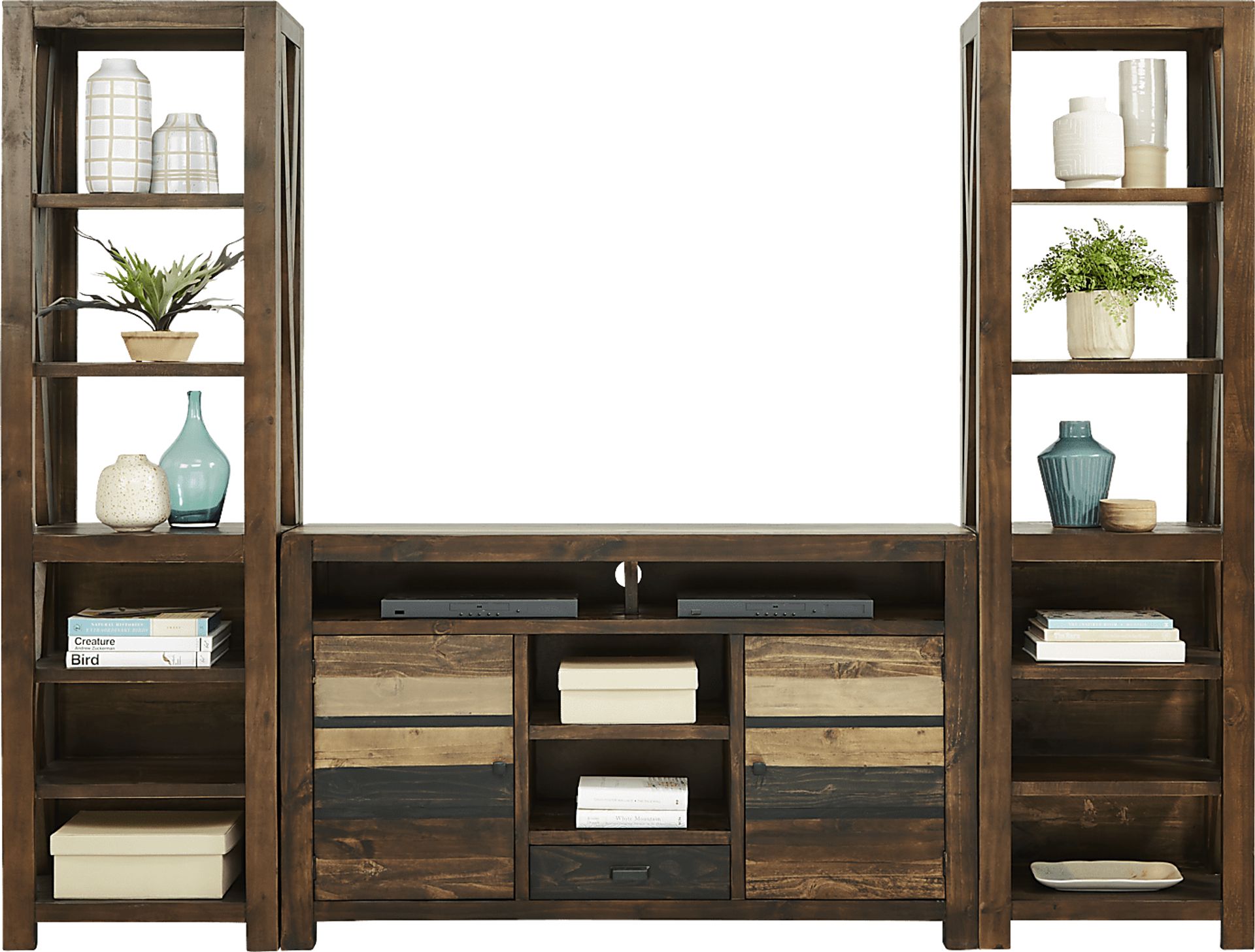 Westover Hills Brown 3 Pc Wall Unit with 60 in. Console - Image 1