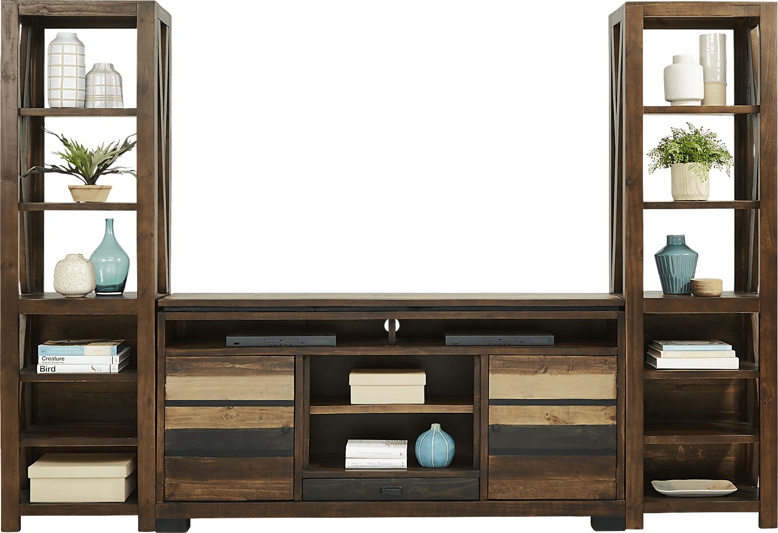 Westover Hills Brown 3 Pc Wall Unit with 72 in. Console
