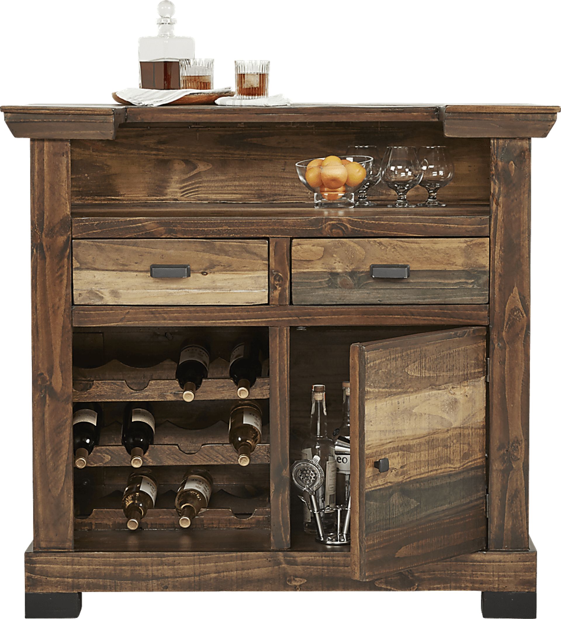 Cindy Crawford Westover Hills Brown Dark Wood 48 in. Bar | Rooms to Go