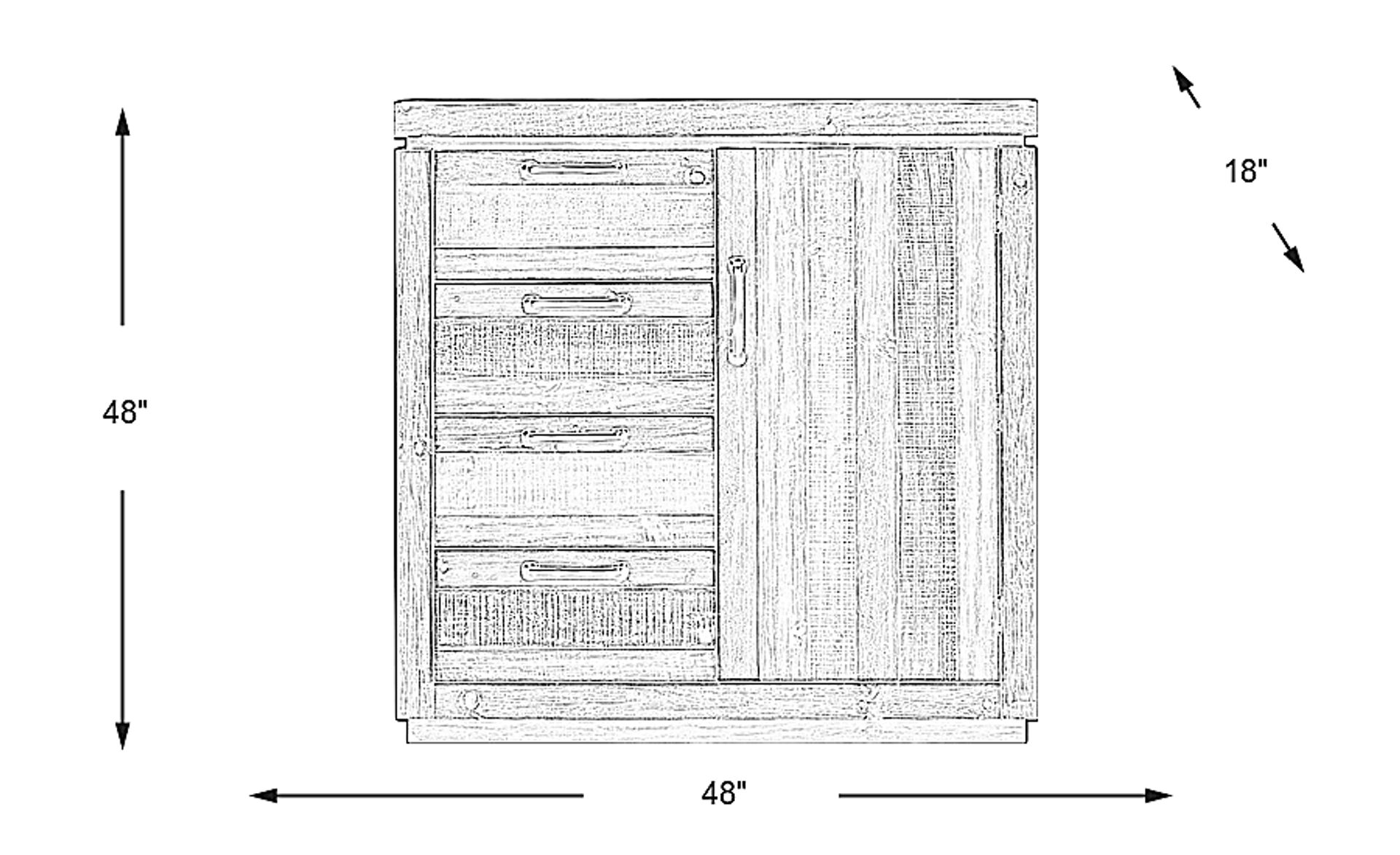 Dimension Image. Please refer to the Dimension Tab on this page for dimension details.