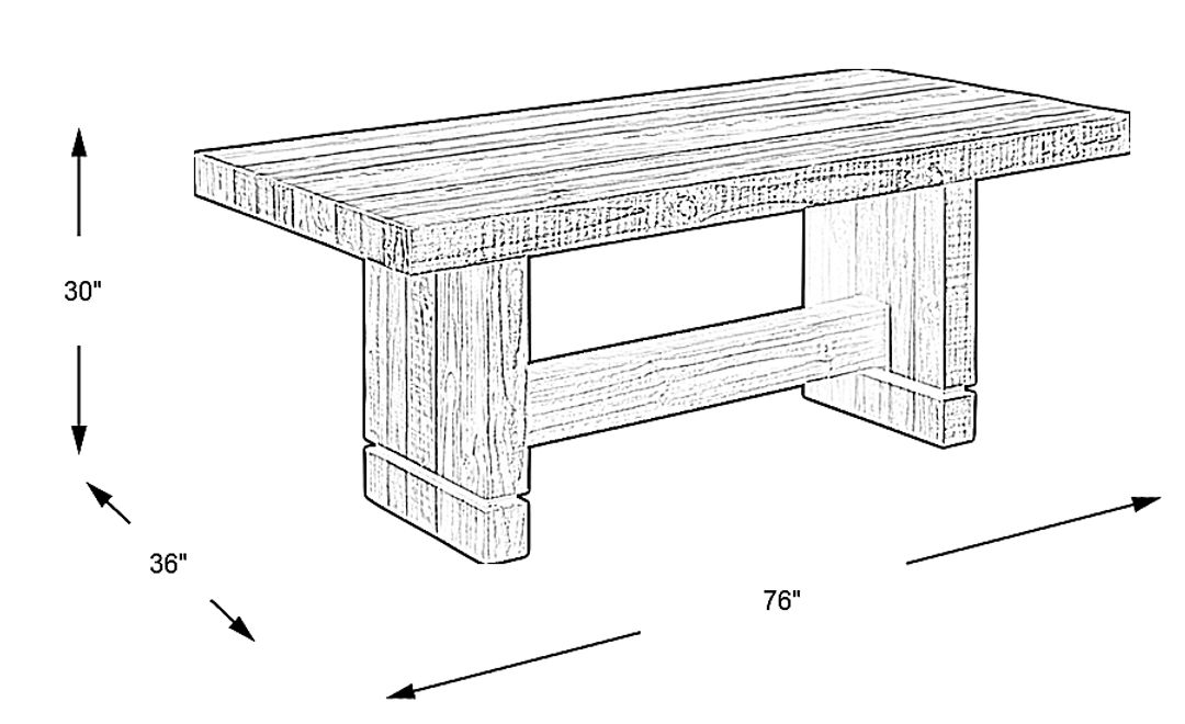 Westover Hills Brown Rectangle Table