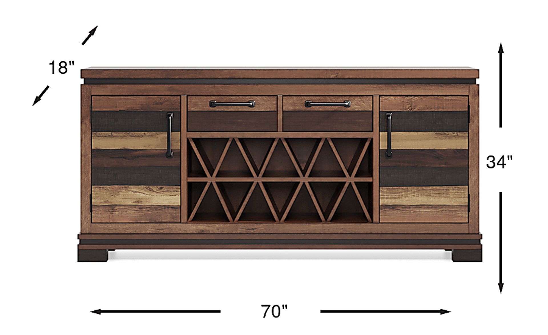 Dimension Image. Please refer to the Dimension Tab on this page for dimension details.