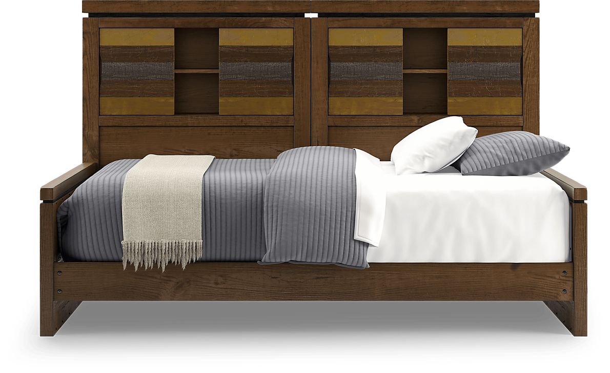 Kids Westover Hills Jr. Reclaimed Brown 3 Pc Twin Bookcase Wall Bed