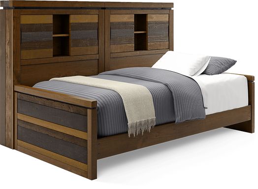 Westover Hills Jr. Reclaimed Brown 3 Pc Twin Bookcase Wall Bed