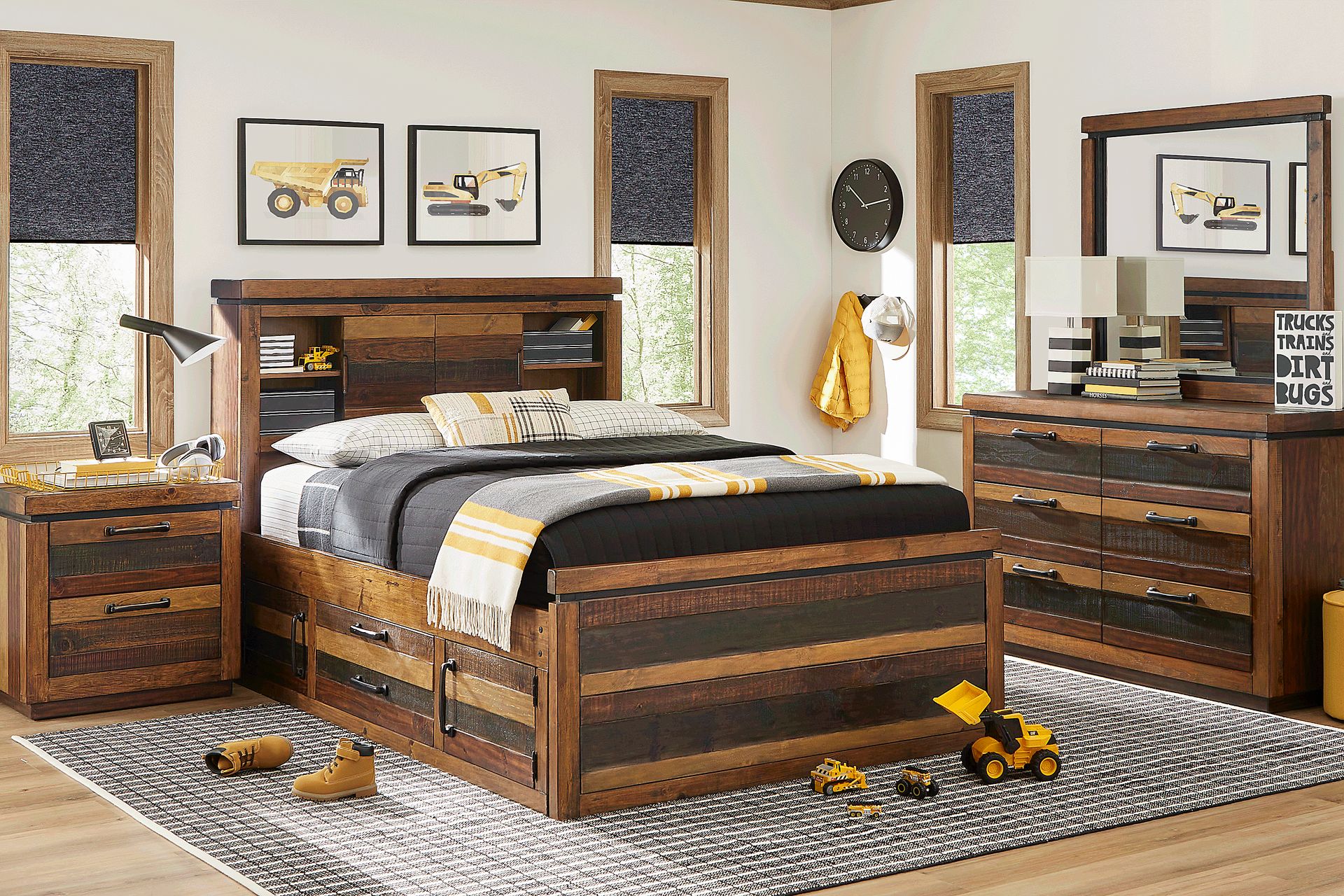 Westover Hills Jr. Reclaimed Brown 5 Pc Full Bookcase Bedroom - Image 1