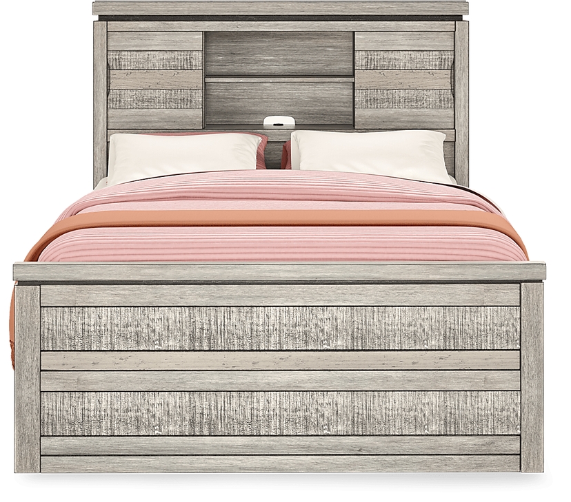 Kids Westover Hills Jr. Gray Full Bookcase Bed