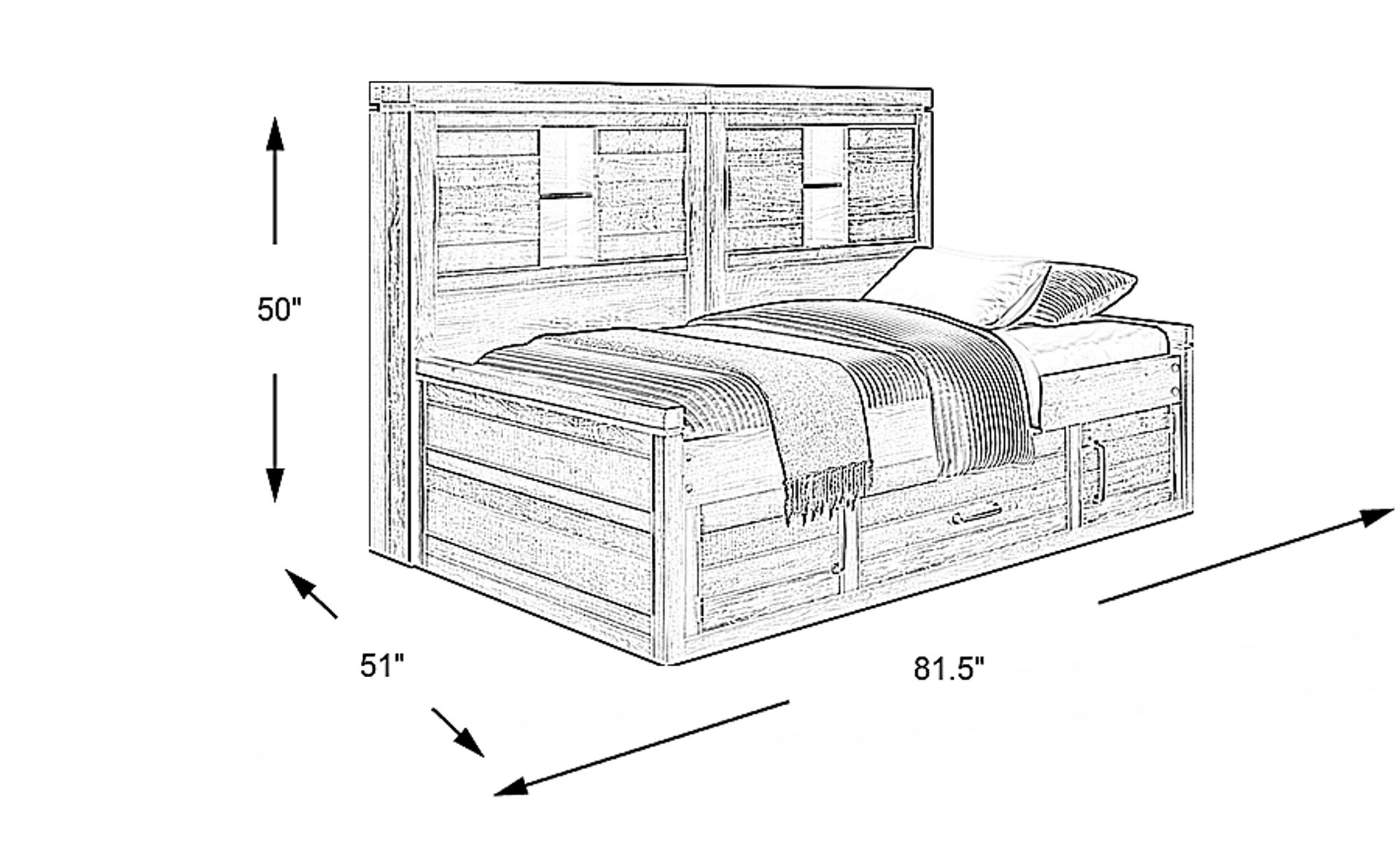 Dimension Image. Please refer to the Dimension Tab on this page for dimension details.