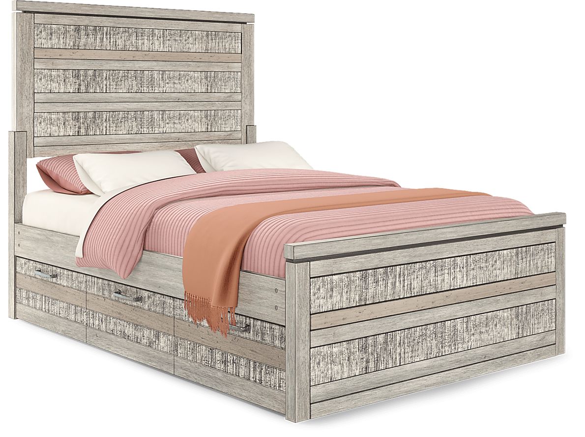 Kids Westover Hills Jr. Reclaimed Gray 5 Pc Full Panel Bed with Storage