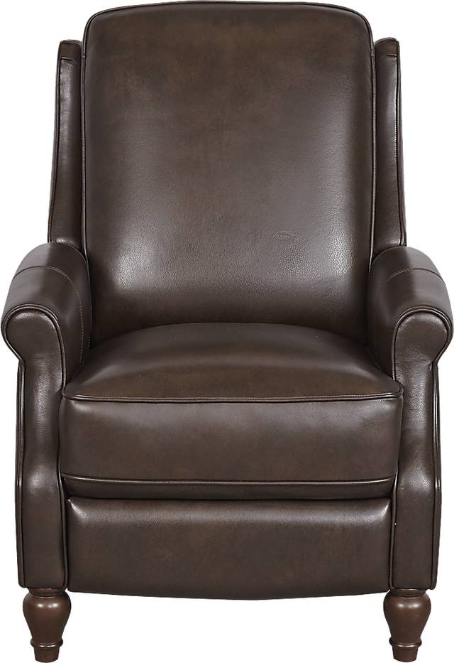 Westport Chocolate Leather Push Back Recliner - Thumbnail - Image 2