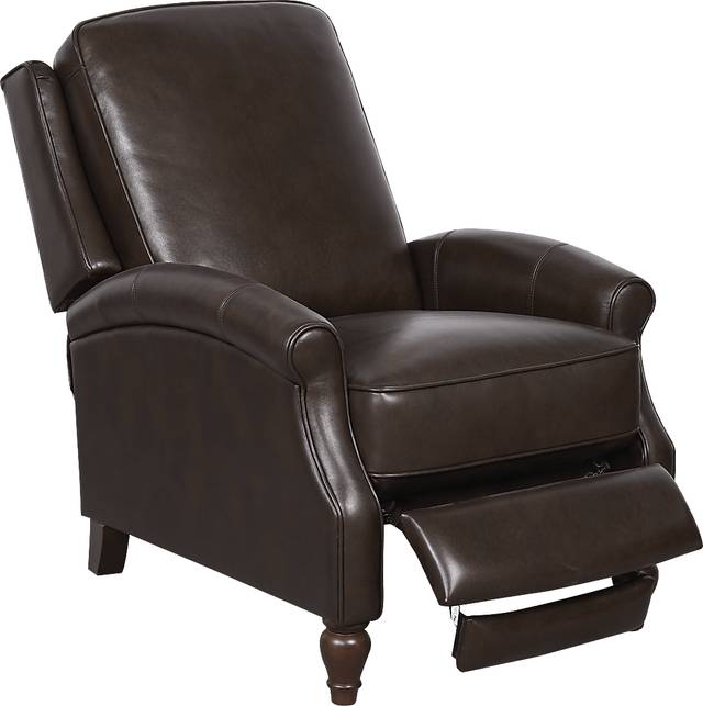 Westport Chocolate Leather Push Back Recliner - Thumbnail - Image 3