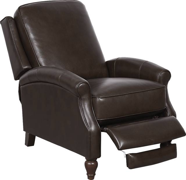 Westport Chocolate Leather Push Back Recliner - Thumbnail - Image 4