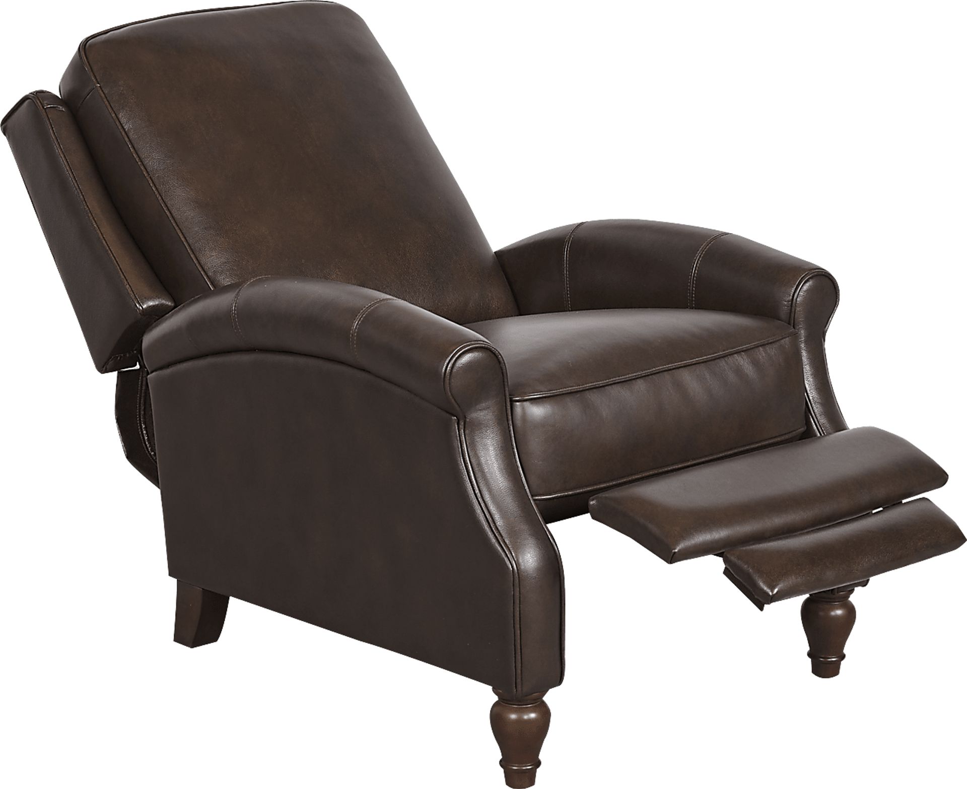 Westport Chocolate Leather Push Back Recliner - Image 5