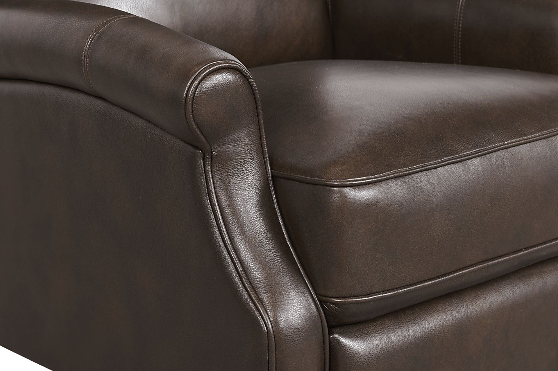 Westport Chocolate Leather Push Back Recliner - Image 6
