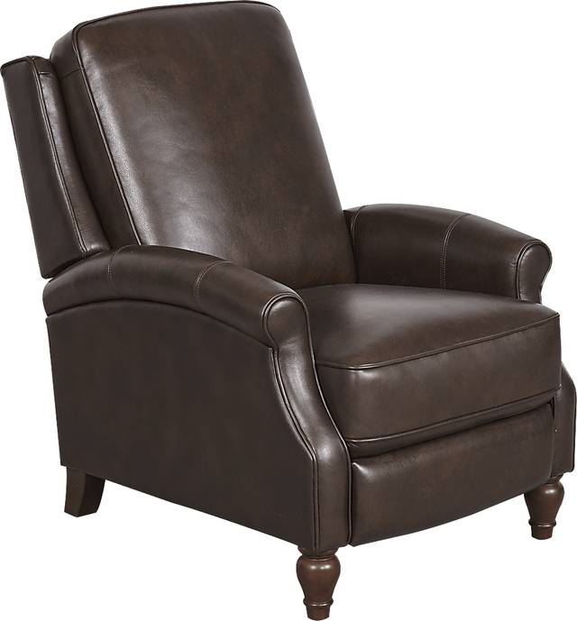 Westport Chocolate Leather Push Back Recliner - Thumbnail - Image 1
