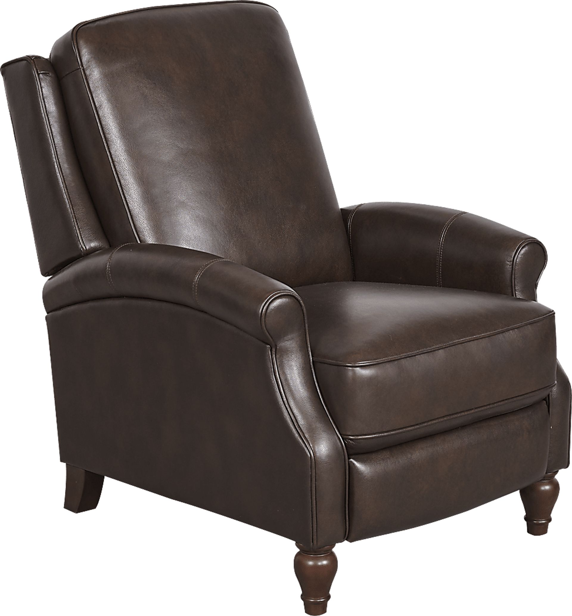 Westport Chocolate Leather Push Back Recliner - Image 1
